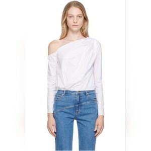 15. NWT STAUD ANIKA POPLIN BLOUSE IN WHITE